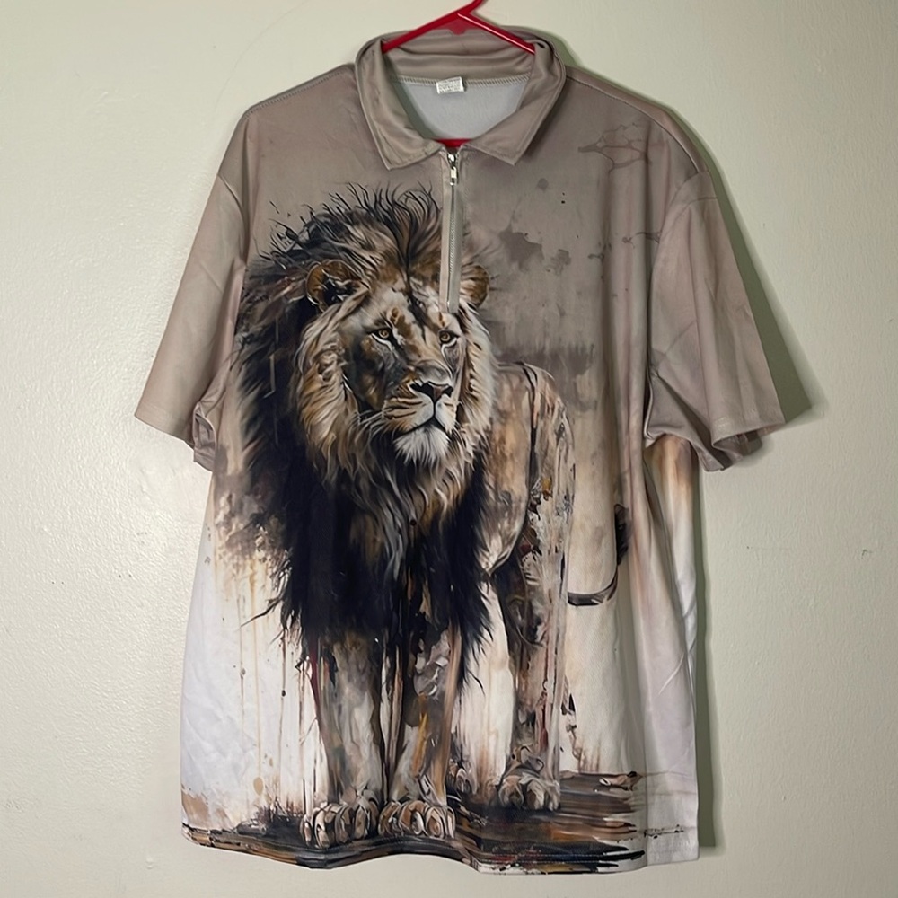 Animal men’s collar shirt
